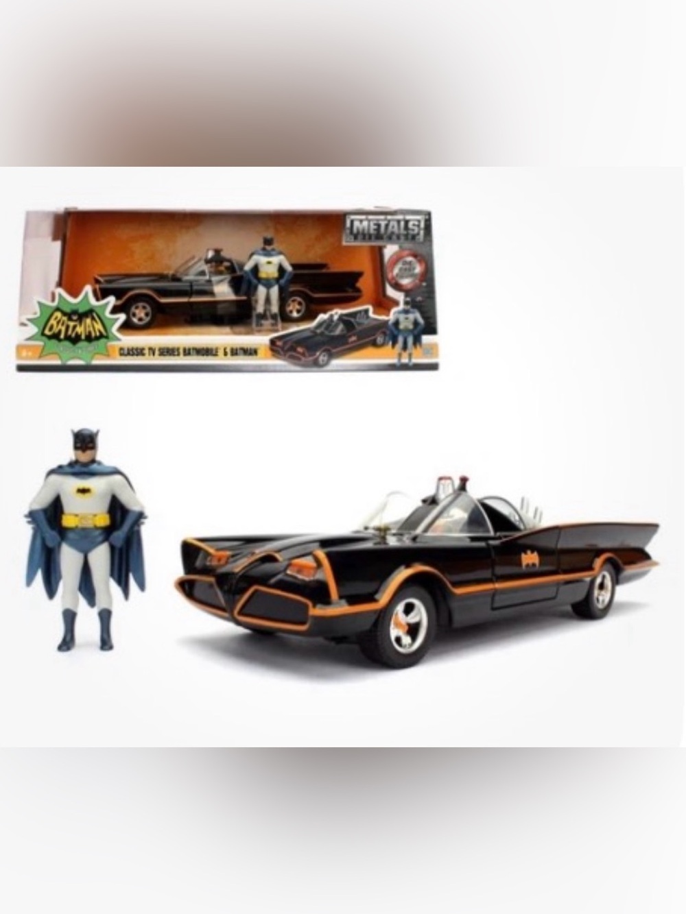 Batman Classic TV Series Batmobile & Batman Figure - Black